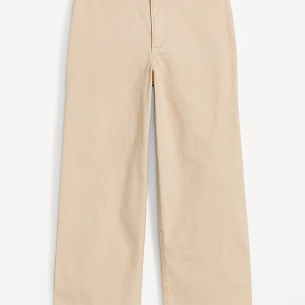 Old Navy High-Waisted Wide-Leg Cropped Chino Pants